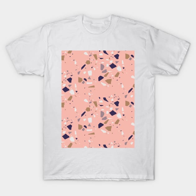 Pink Feminine Terrazzo T-Shirt by Pulpixel